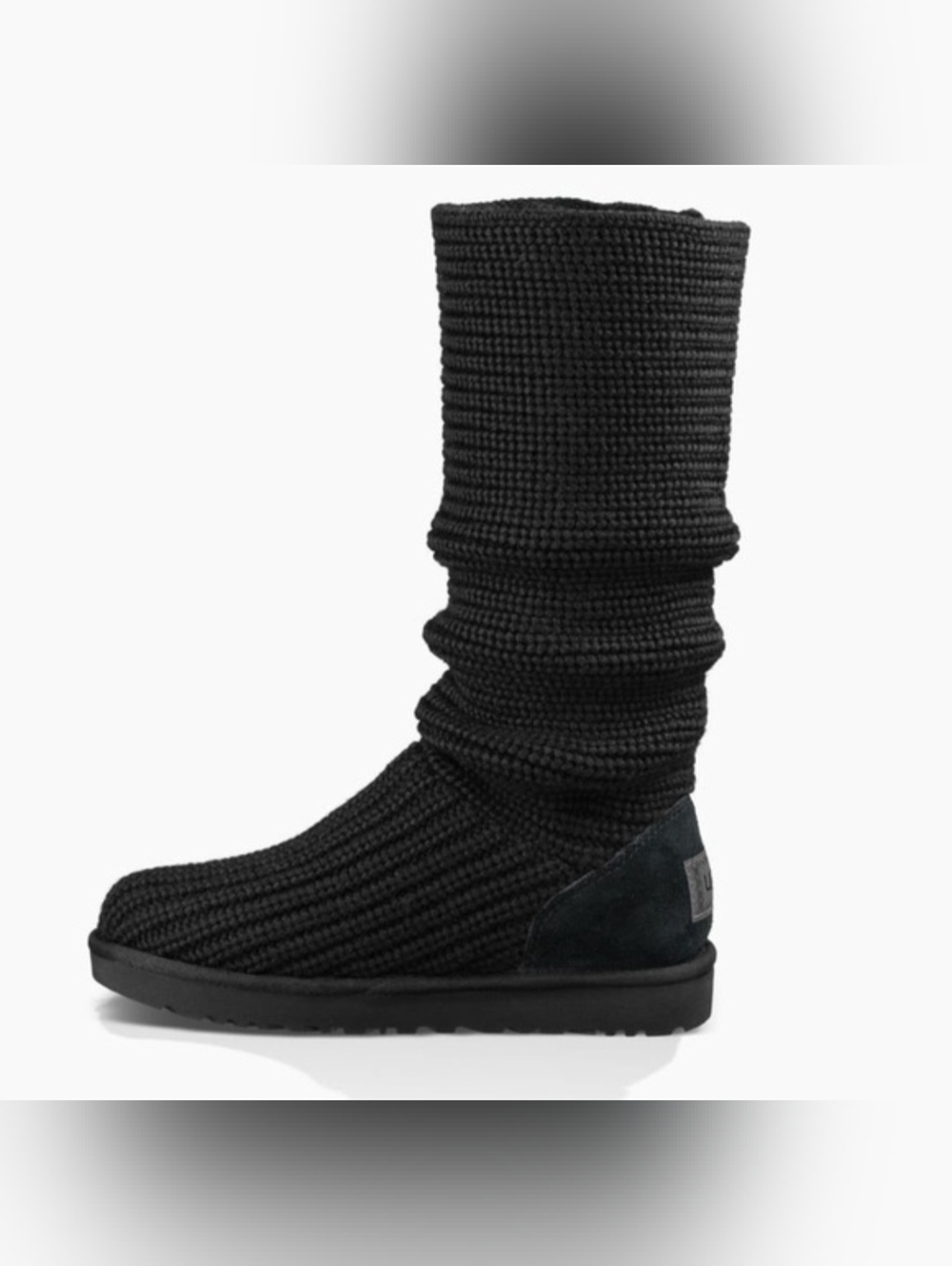 NWOB Women's UGG Australia Black Classic Cardy Knit Tall Boots, Size 10 - Picture 2 of 15